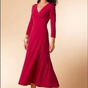 Chadwick's Red Faux Wrap Dress